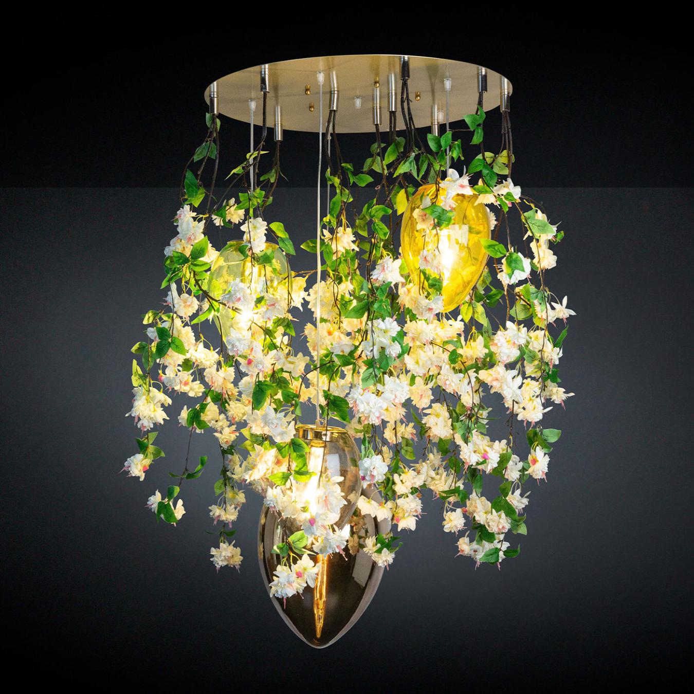 Crystal Egg Cascade Chandelier