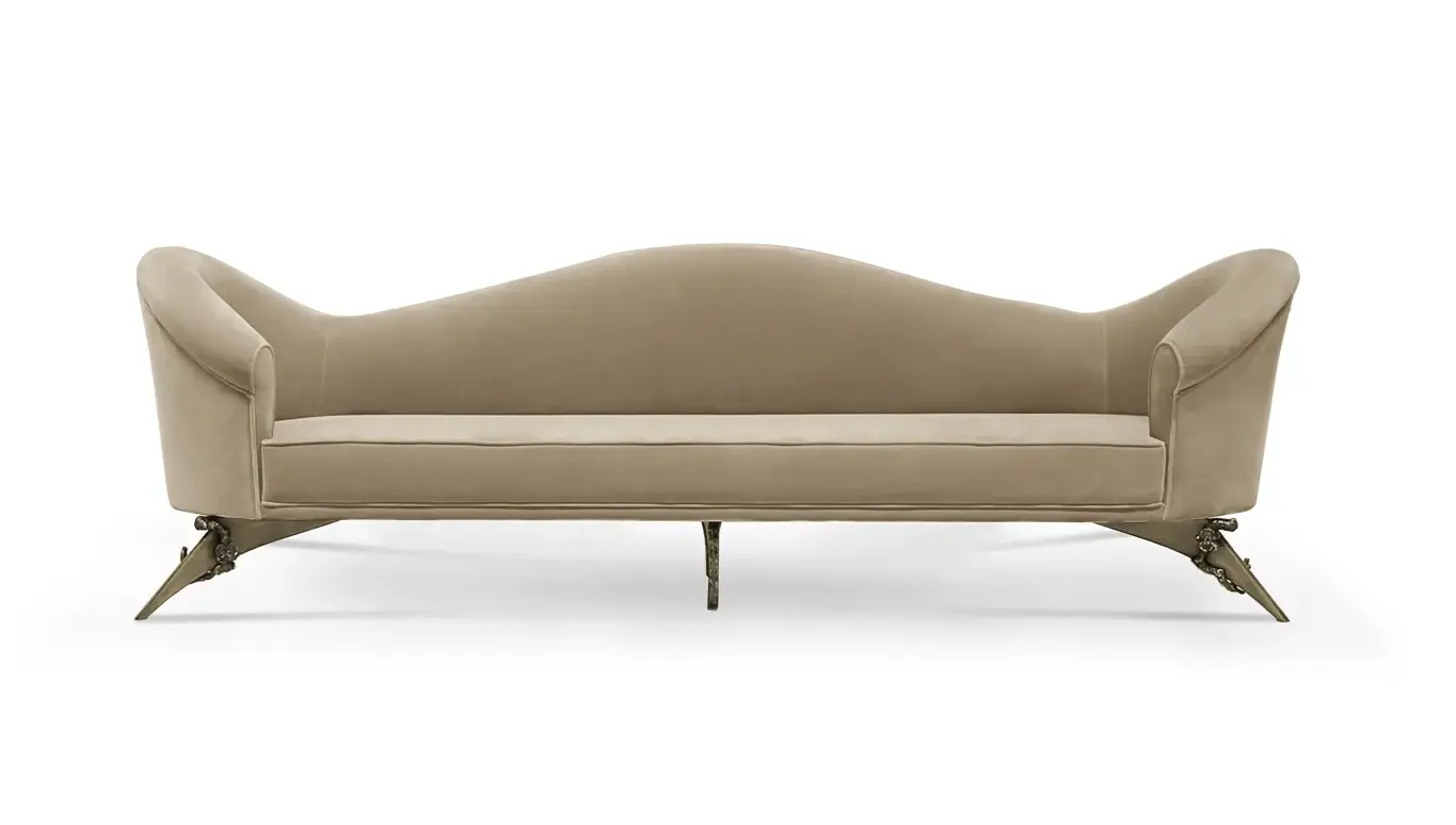 Colette Floral Metal Base Sofa