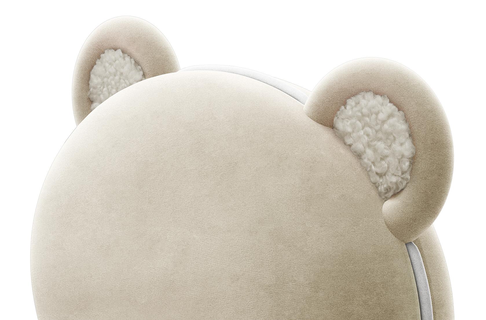 Fluffy Bear Cream Kids Chair