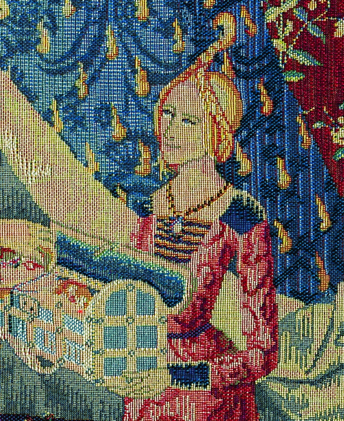 Girl in the Box Art Tapestry