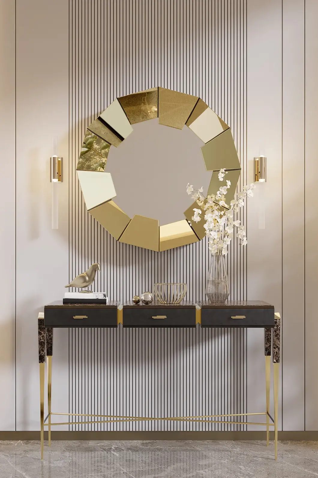 Radiance Gold Mirror - 1