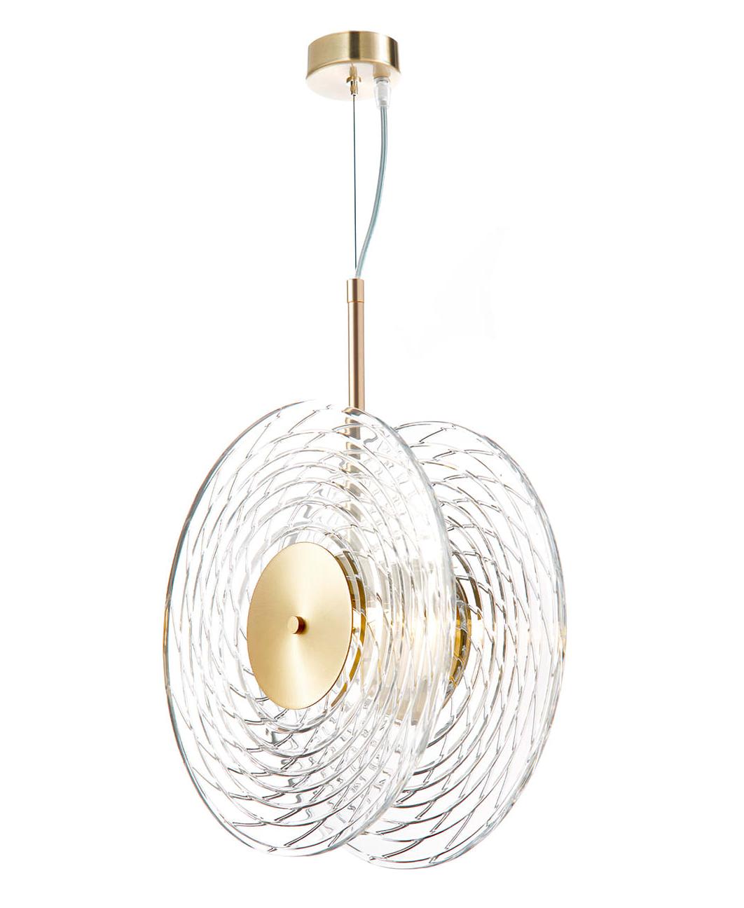 Ripple Double Crystal Disc Chandelie