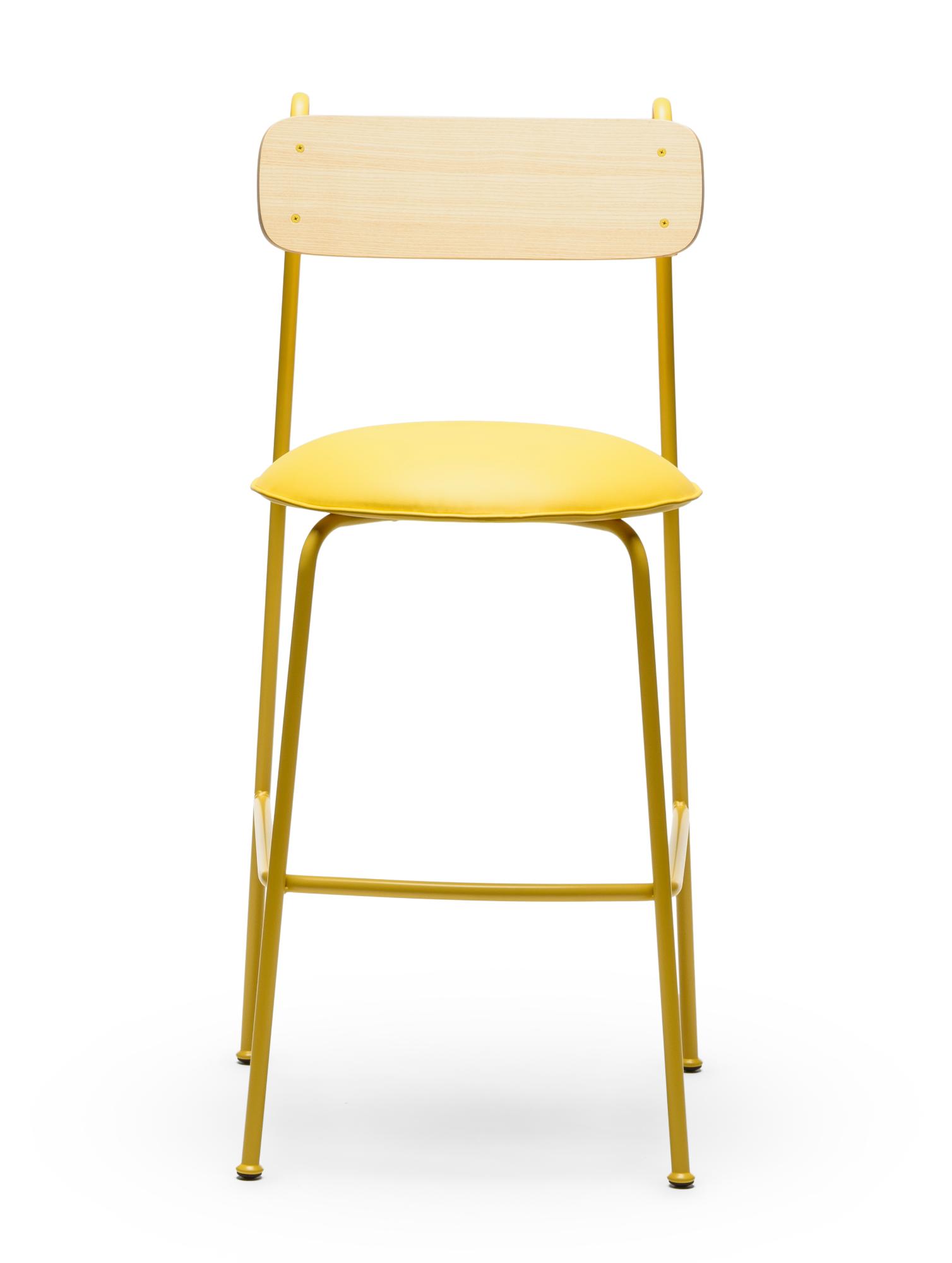 Lena SG-75 Yellow Ash Wood Bar Chair