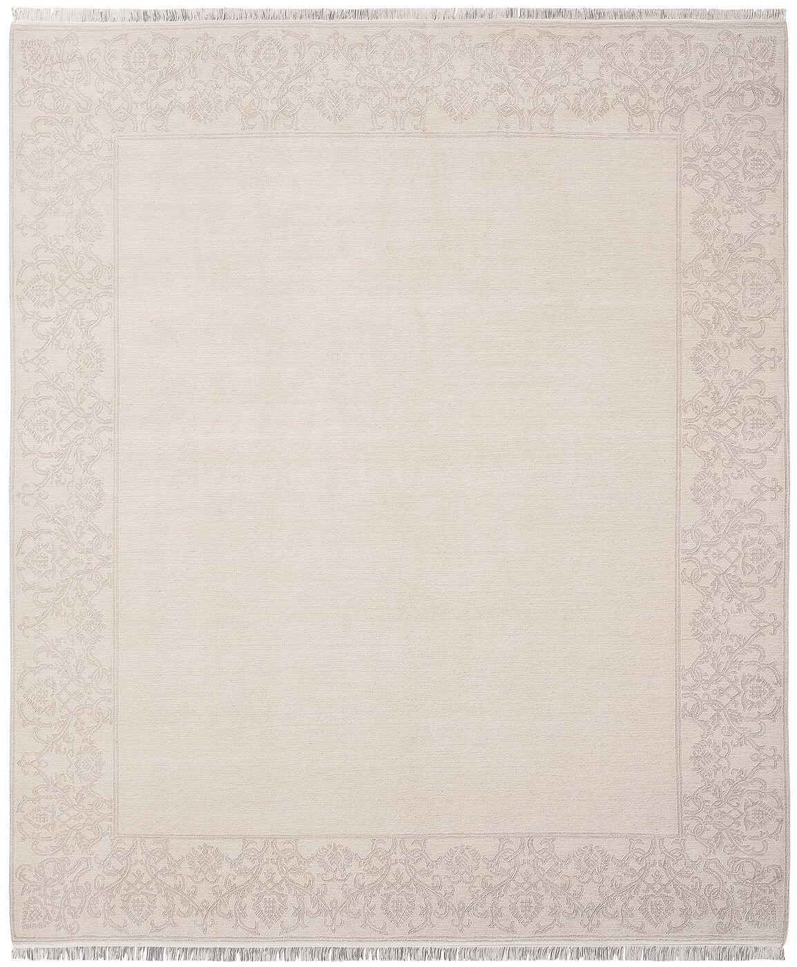 Hand-Knotted Venice White Rug
