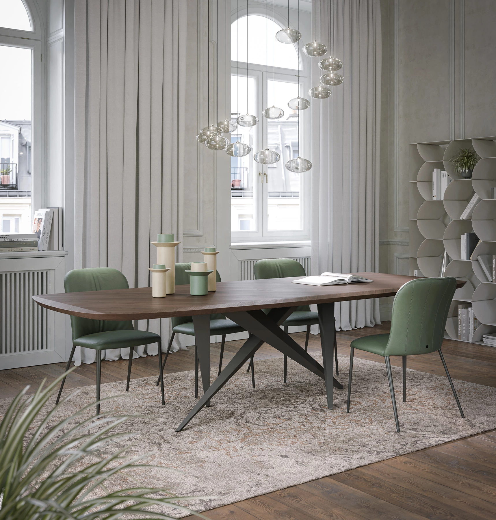 Thunder Silk Wood Dining Table