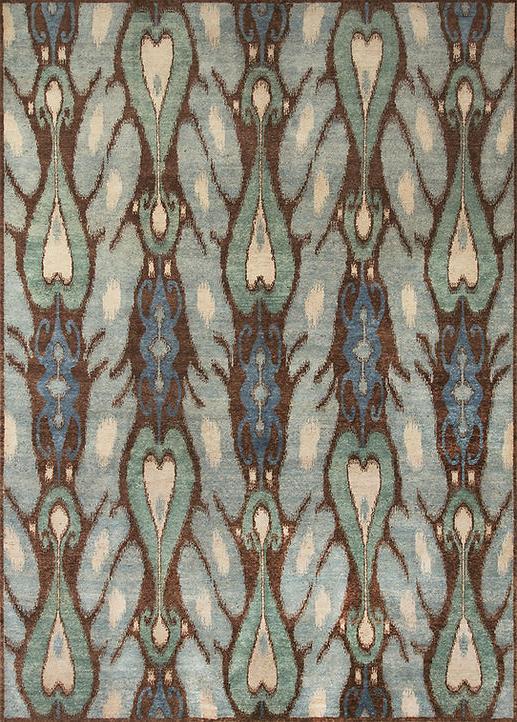 Ikat Hand Woven Wool Rug