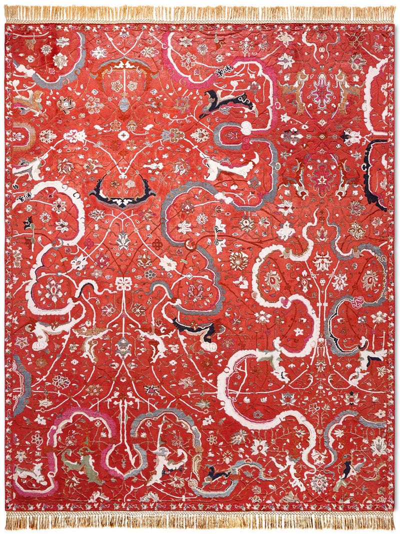 Tabriz Red Hand Woven Rug