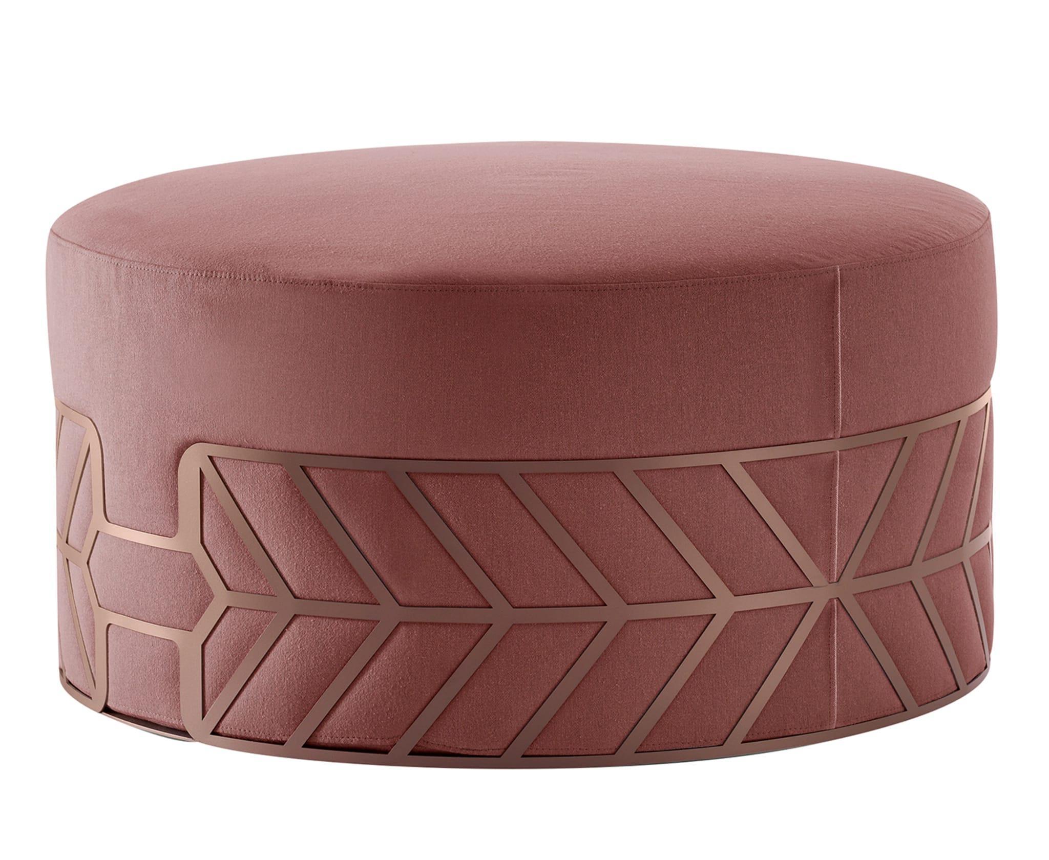 Belte Pink Modern Pouf