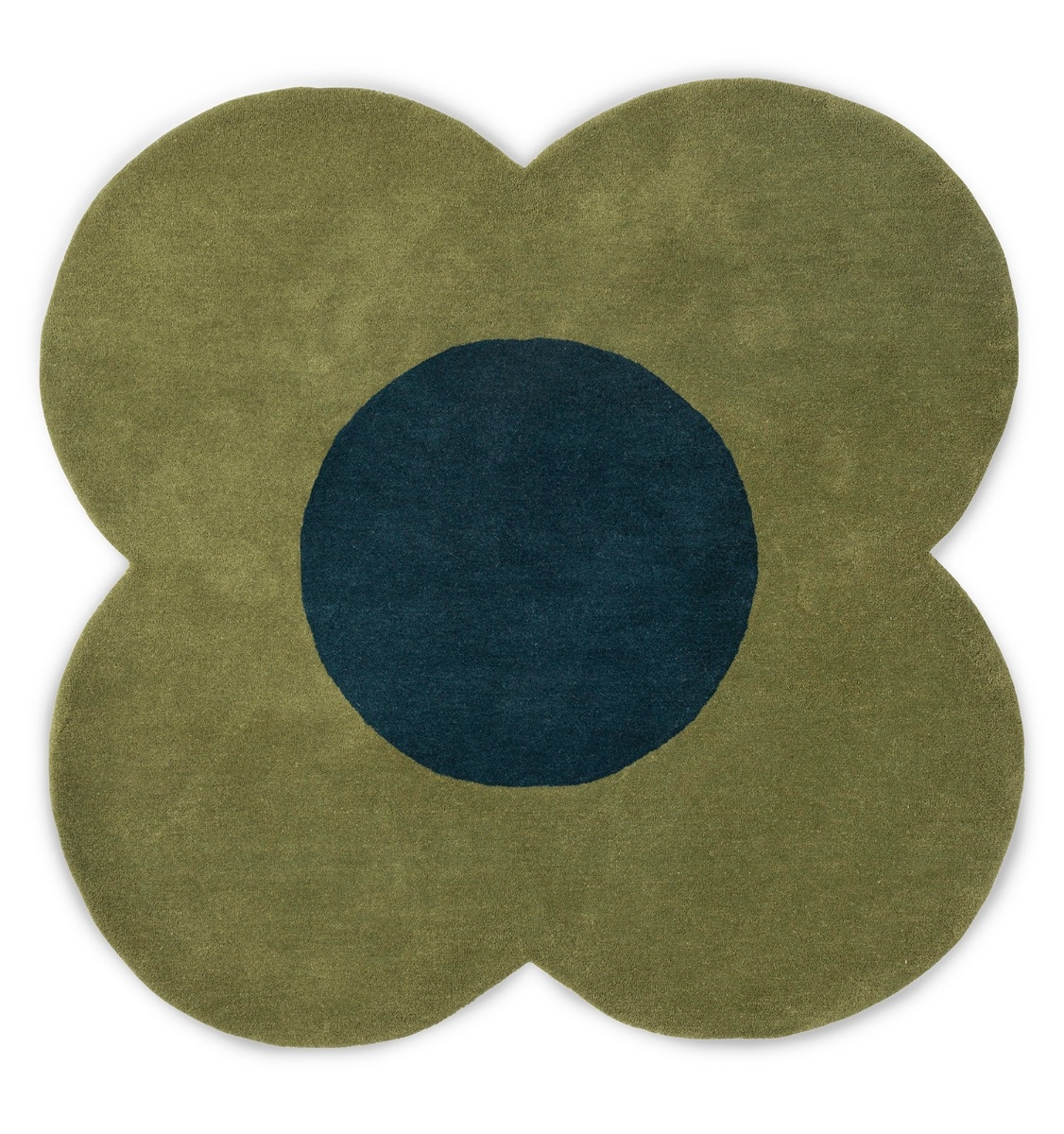 Flower Green Handwoven Rug