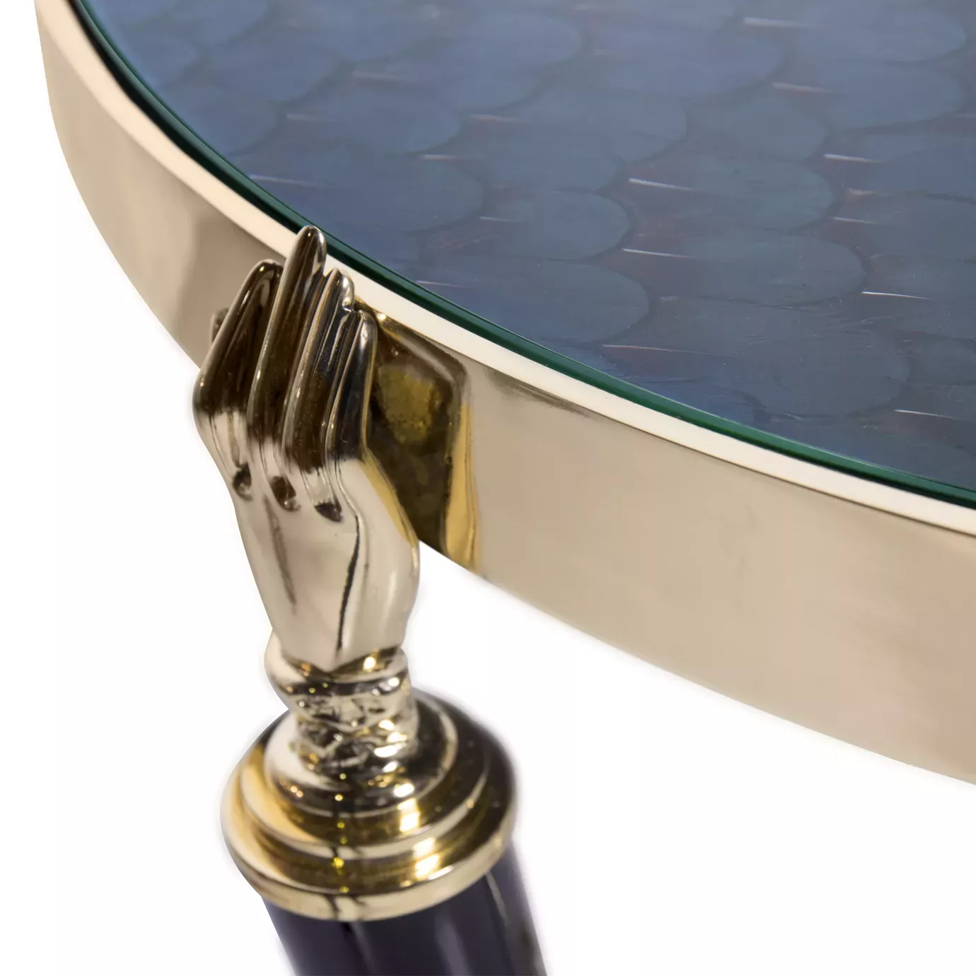Gisette Peacock Feather Side Table