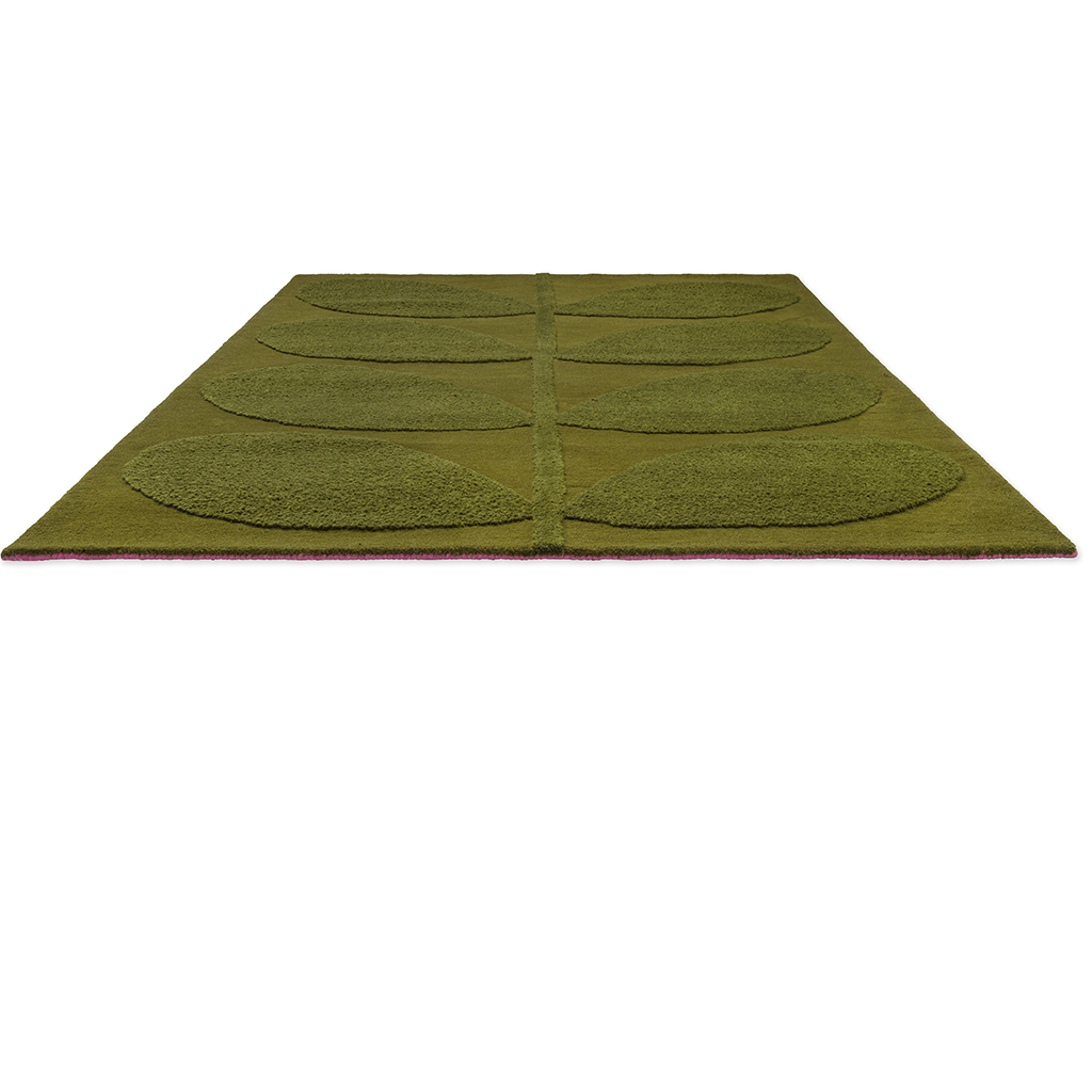Solid Designer Green Rug ☞ Size: 6' 7" x 9' 2" (200 x 280 cm)