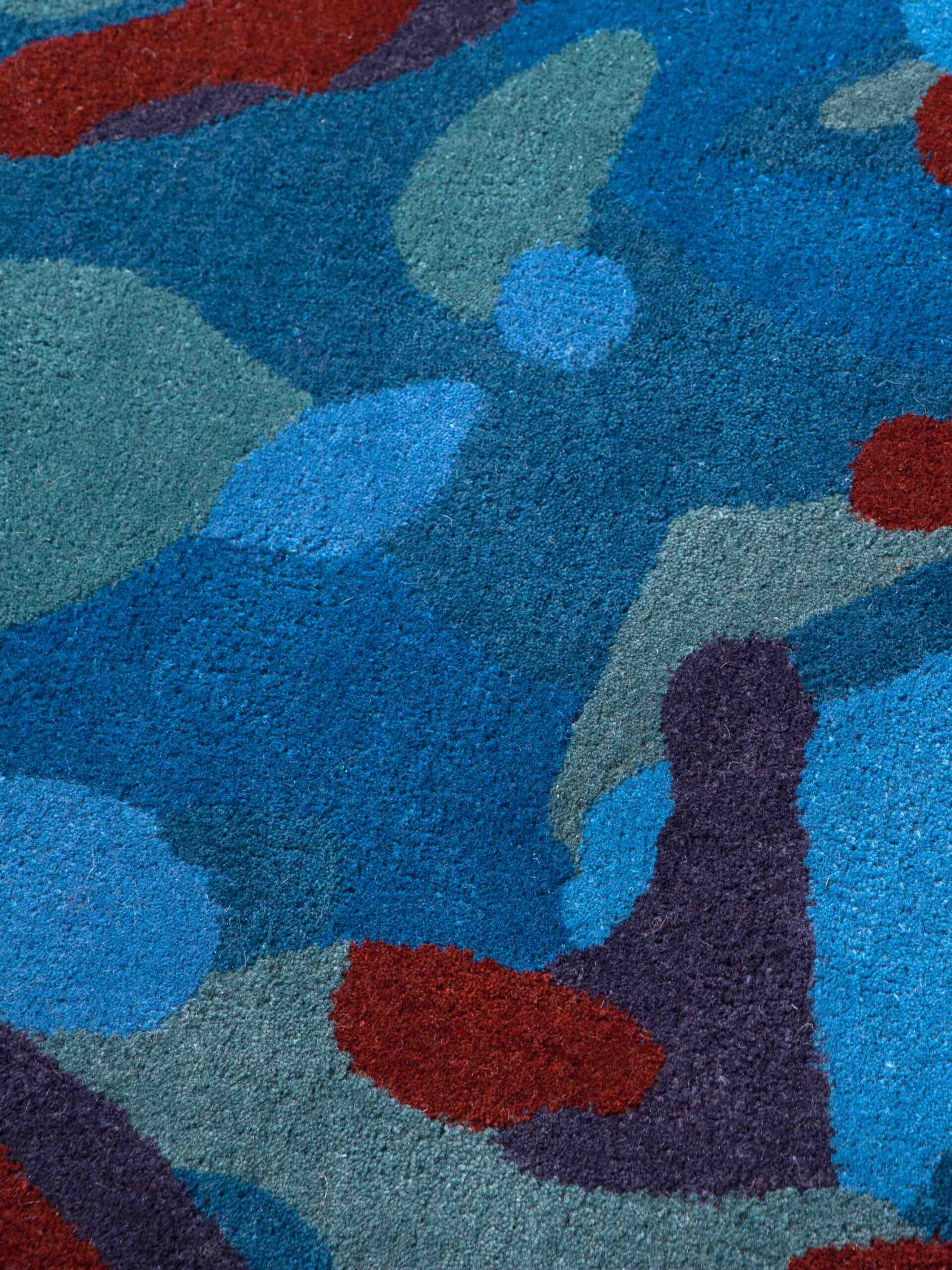 Camouflage Macro Blue Rug