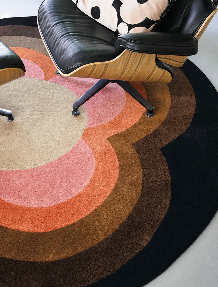 Sunflower Pink Circle Hand-Tufted Rug