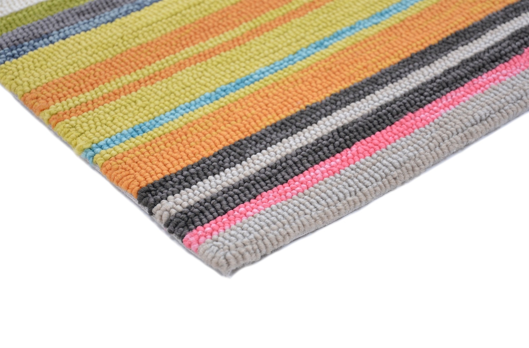 Outdoor Striped Multi Rug