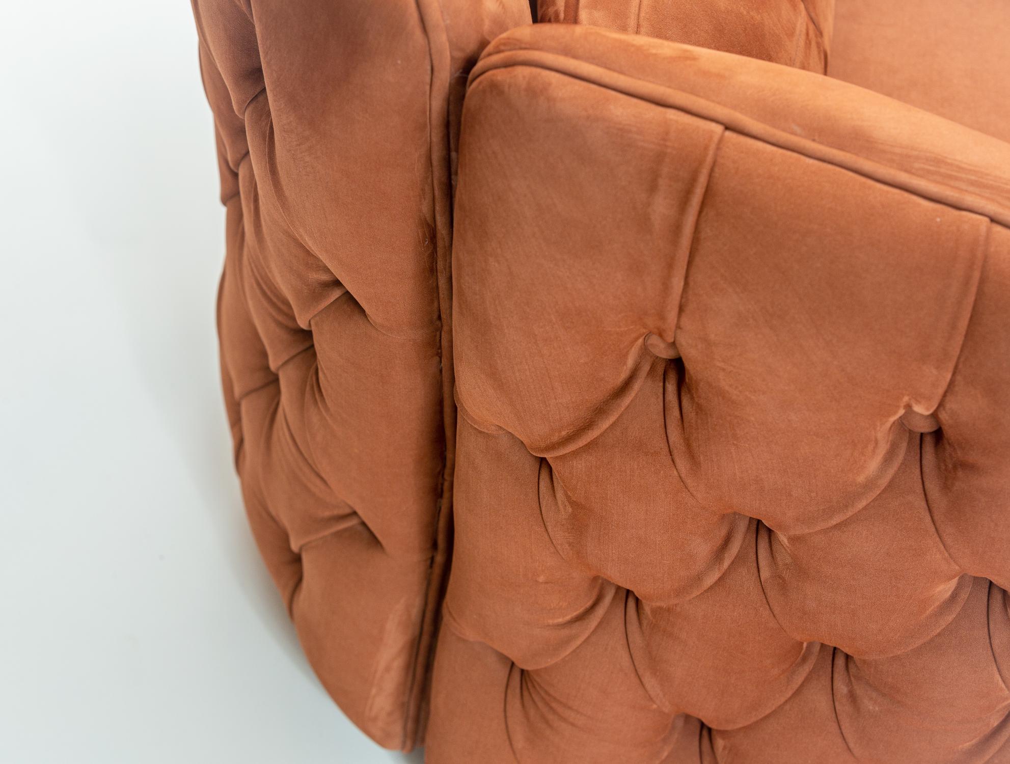Ford Rust Velvet Armchair