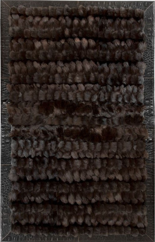 Real Fur Brown Rug ☞ Size: 300 x 400 cm