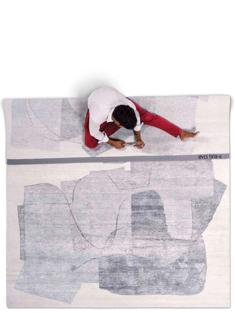 Snow Silver Hand Knotted Rug