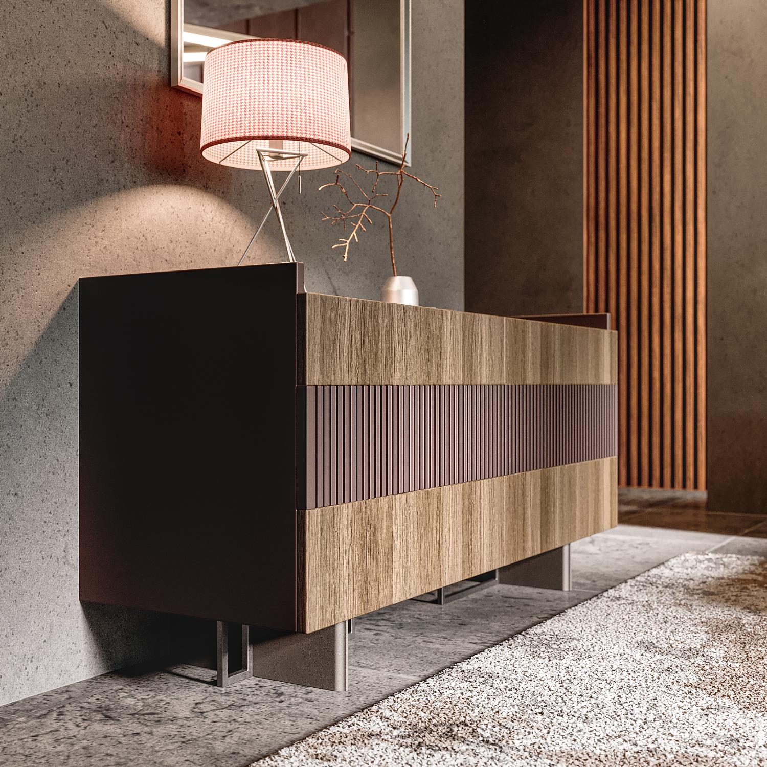 Keith Dark Low Sideboard