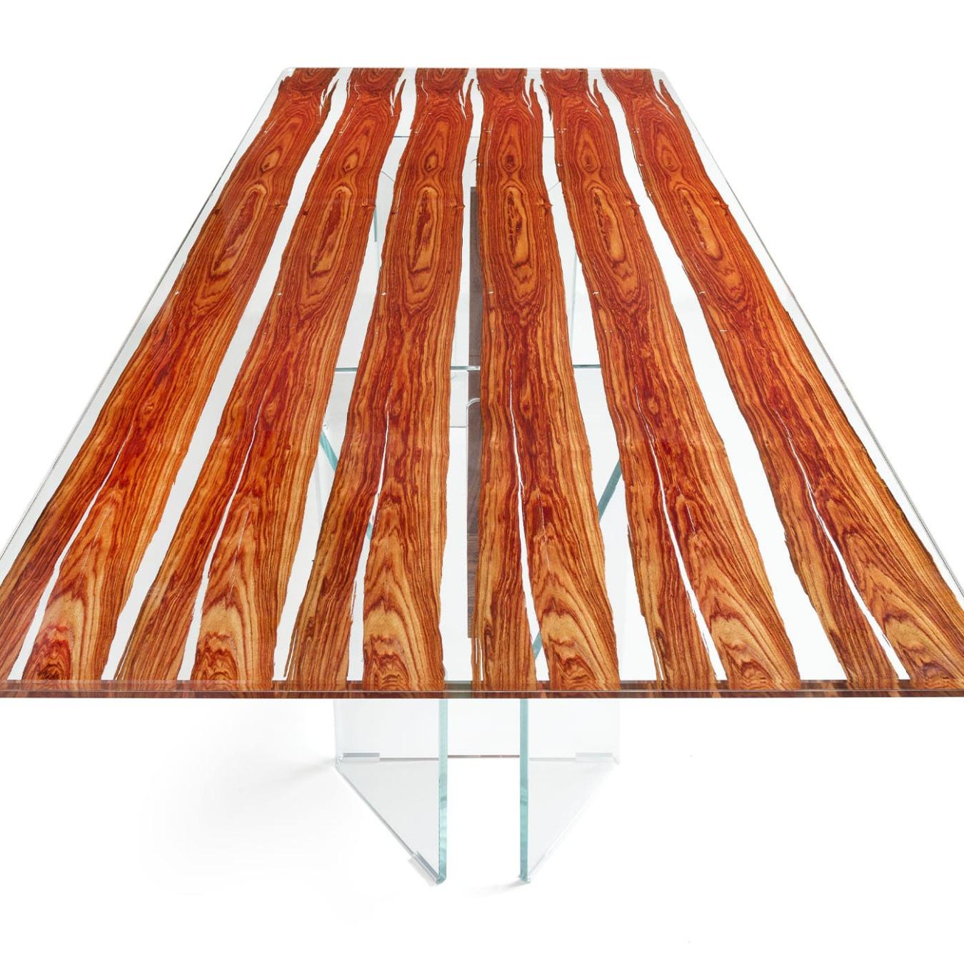 Parigi Wood & Glass Dining Table