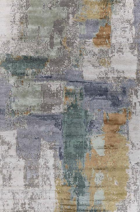 Handmade Luxury Abstract Multi Rug