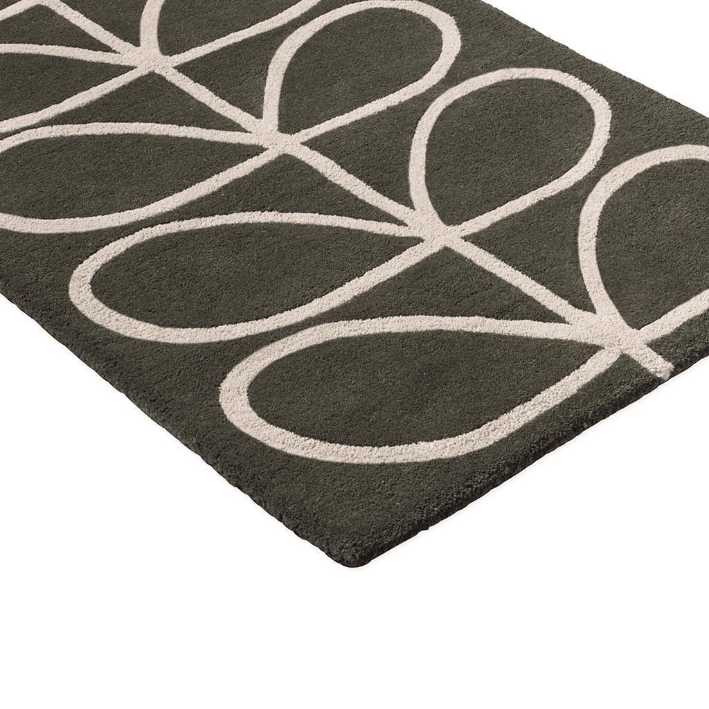 Linear Stem Runner Slate Rug | Size: 2' 4