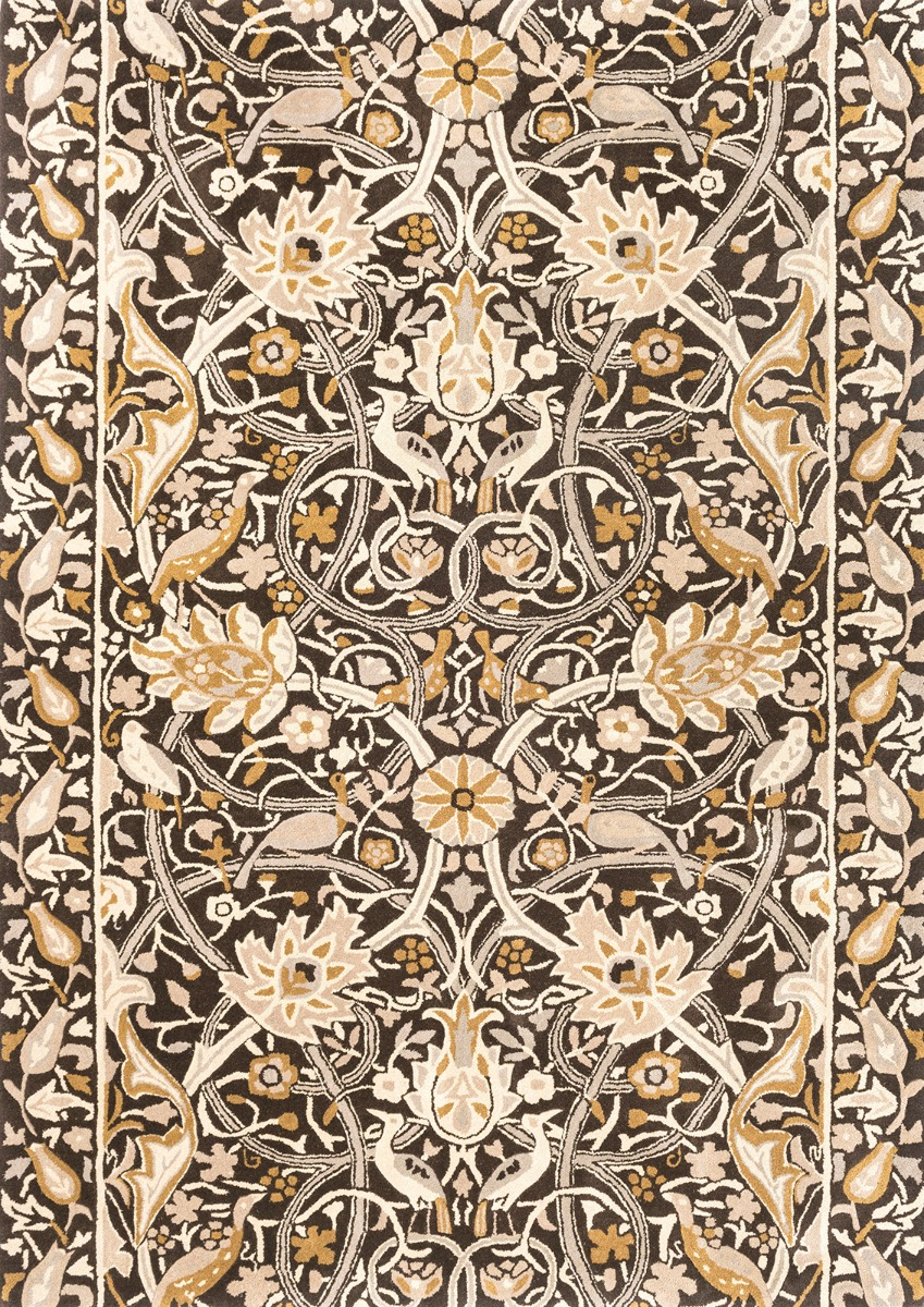 Designer Charcoal / Mustard Handtufted Rug