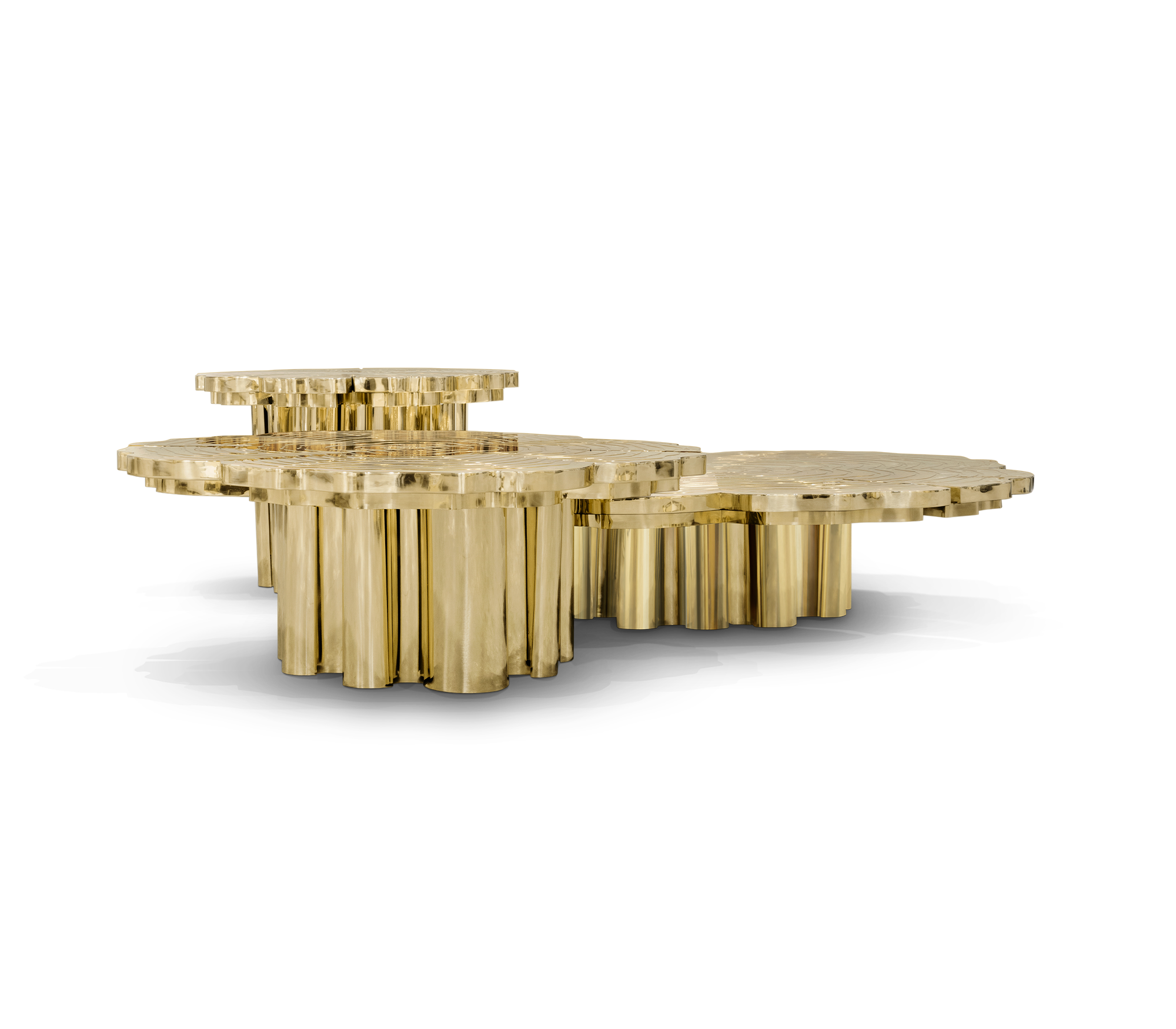 Fortuna Gold 3-Piece Coffee Table Set