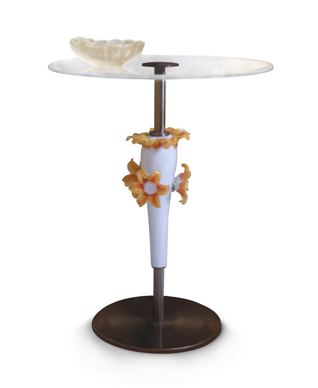 Side Table with Murano Glass Top