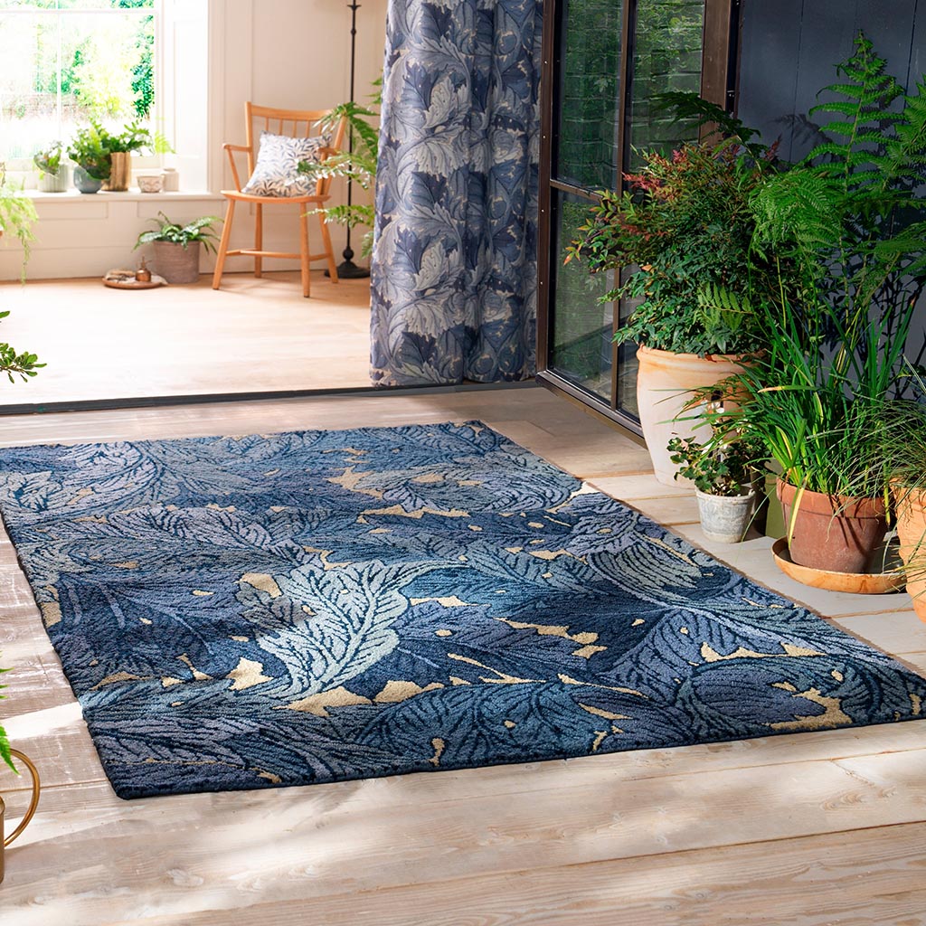 Indigo Thistle Outdoor Rug