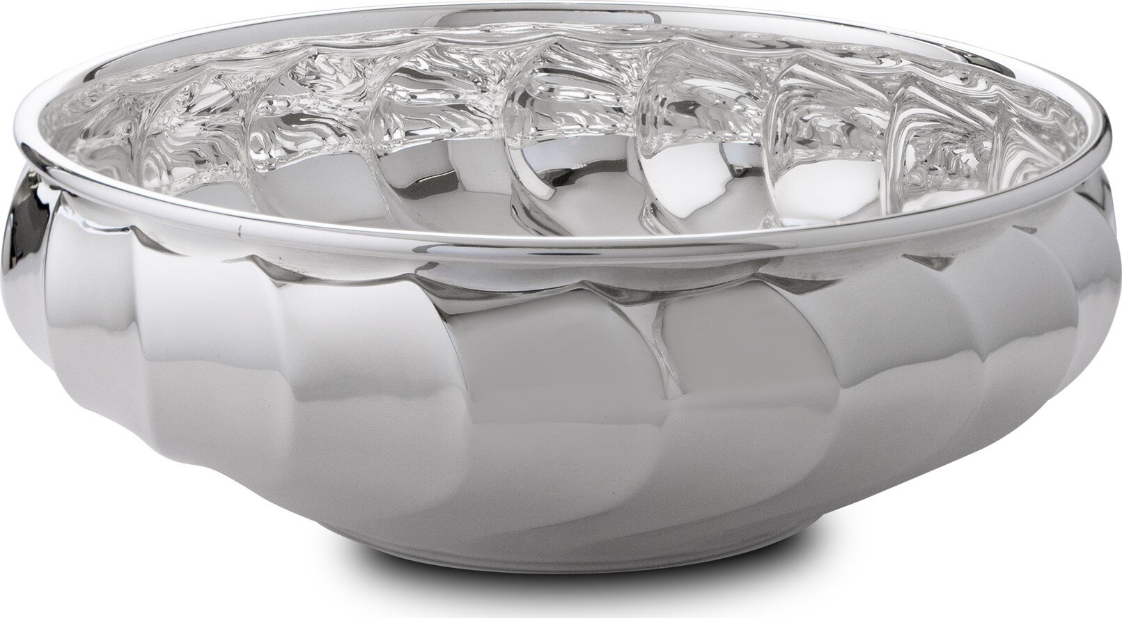 Twisted Silver-Plated Bowl