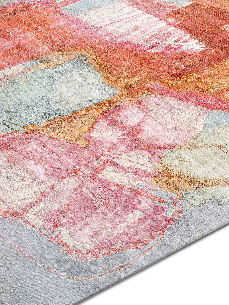 Red Sunset Hand Knotted Rug