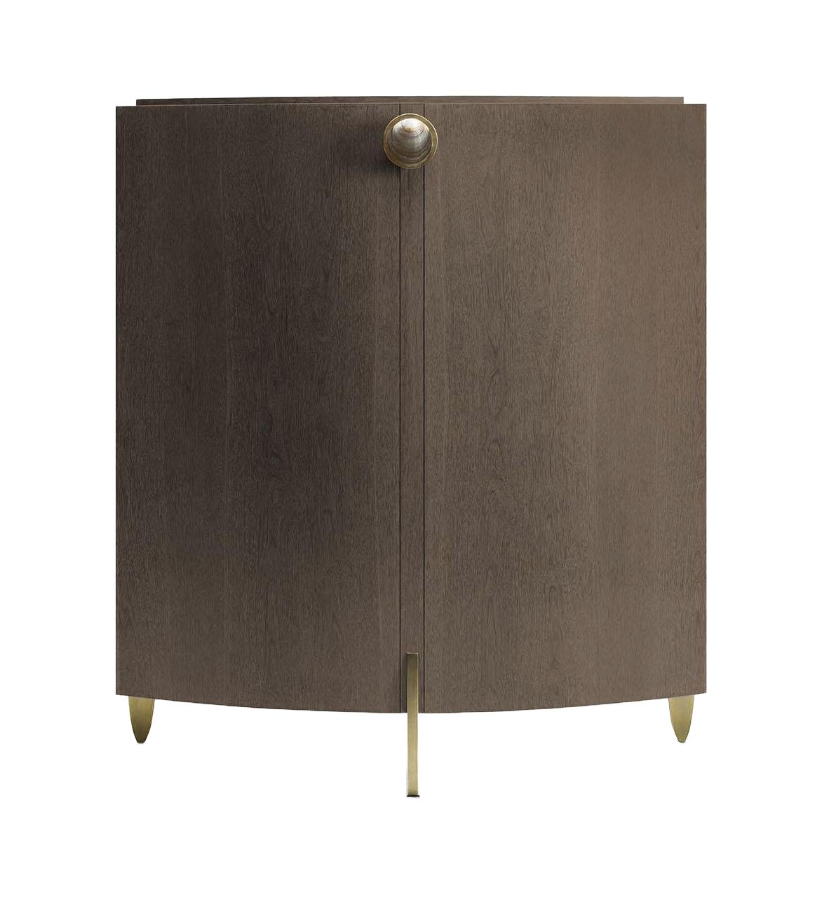 Pearl Gloss Cabinet with Bronze Accents