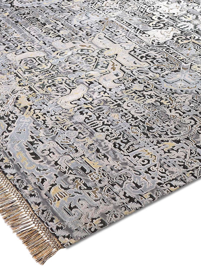 Azerbaijan Silver Hand Knotted Rug