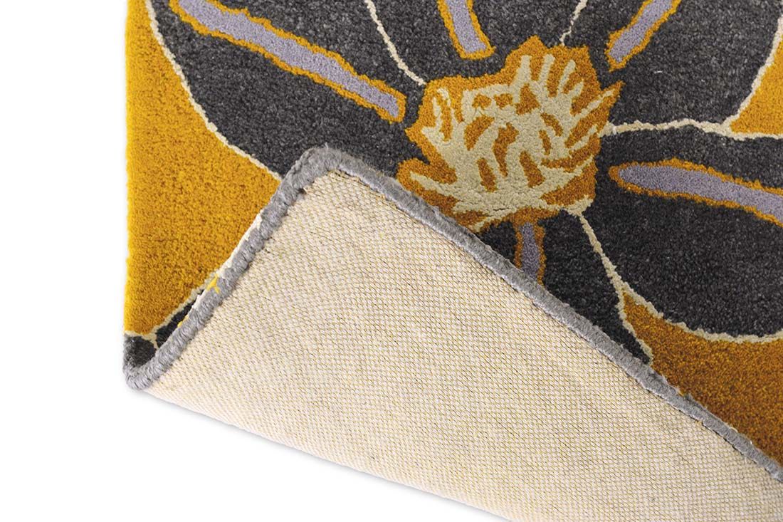 Hand-Tufted Ochre Wool Rug