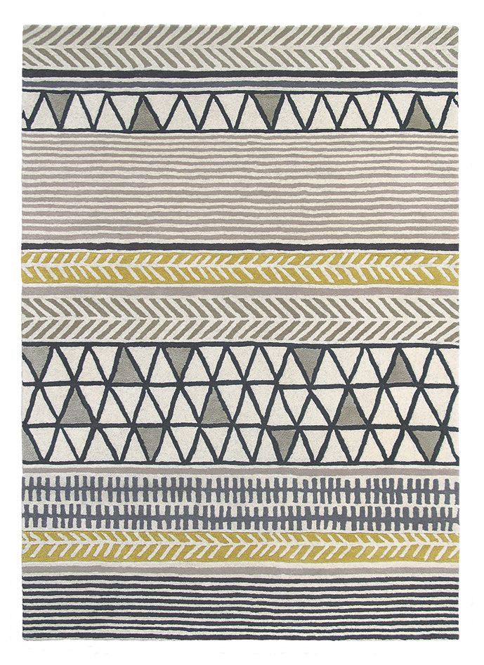 Living Raita Taupe Handtufted Wool Rug ☞ Size: 5' 3" x 7' 7" (160 x 230 cm)