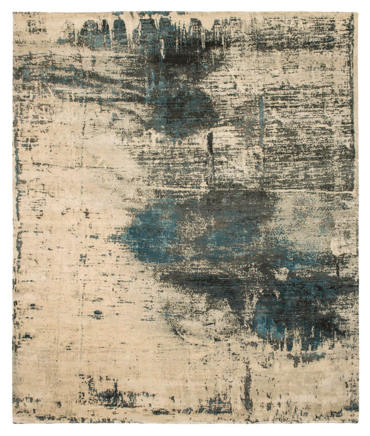 Hand-Knotted Artwork Wool & Silk Rug