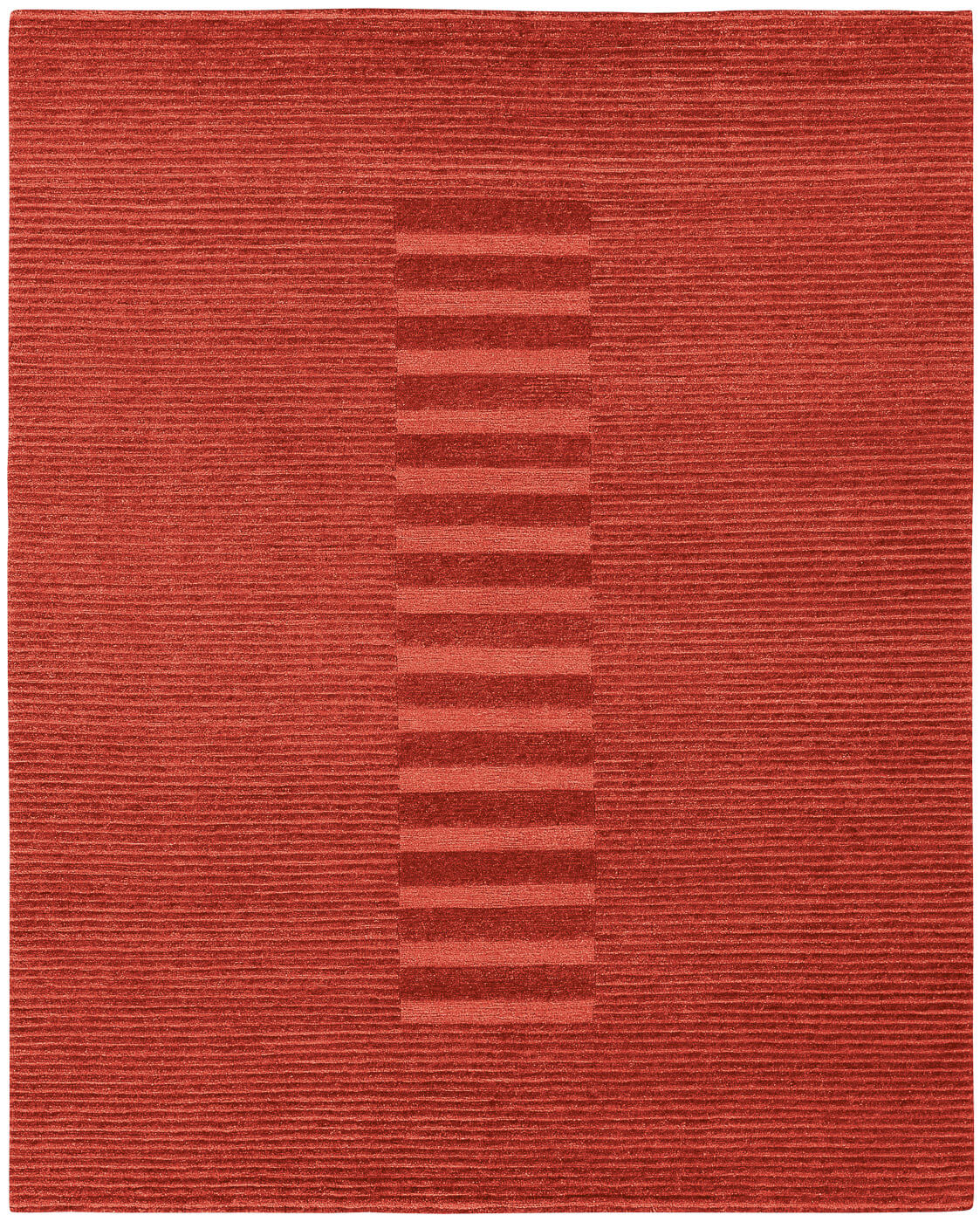 Wool Hand-Knotted Red Rug