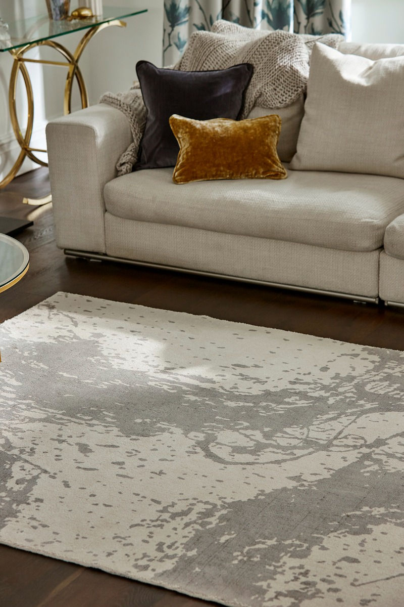 Enigmatic Pewter Awakening Designer Rug