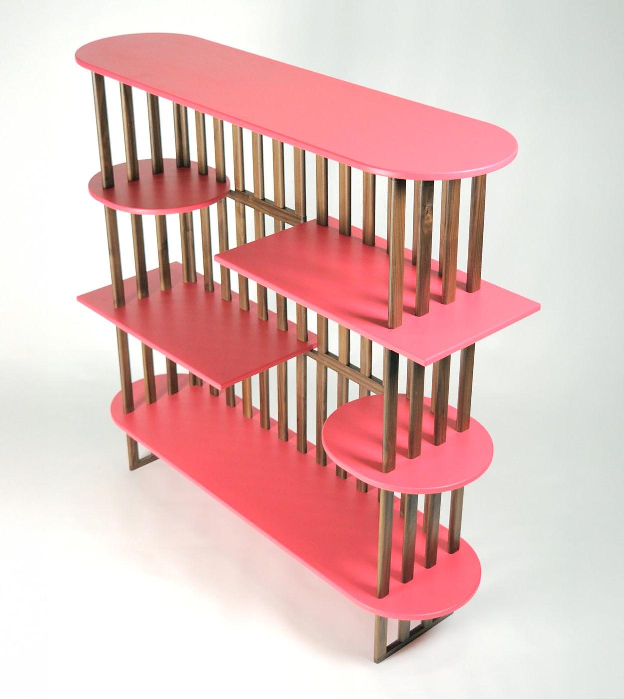 Pink Four-Level Bookshelf