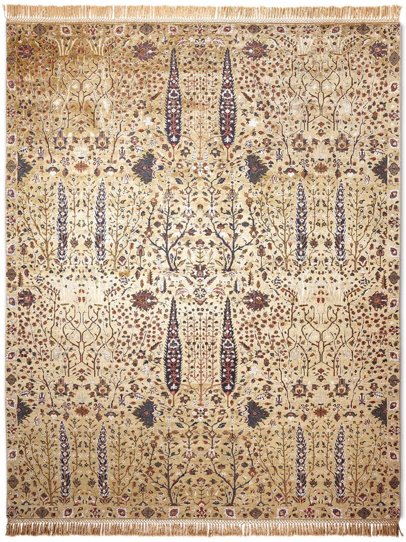 Pine Garden Gold Hand Woven Rug