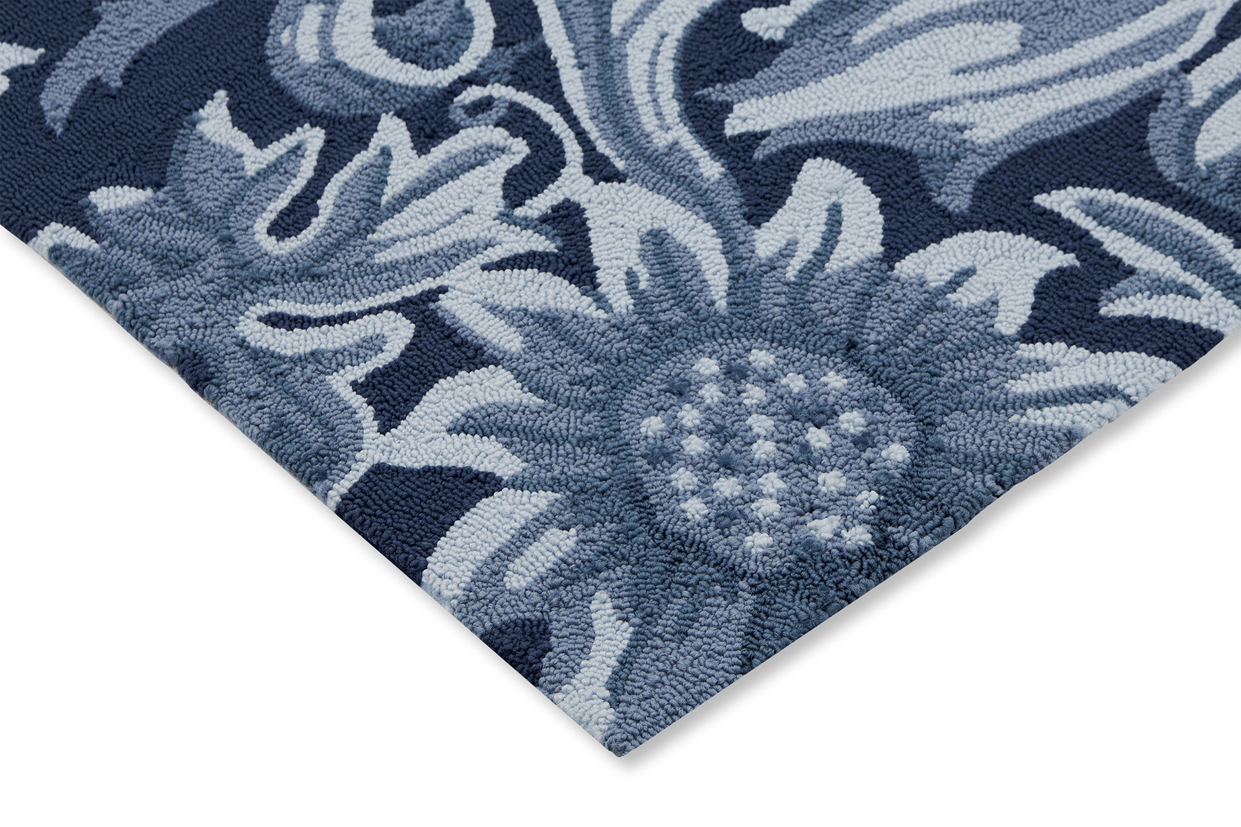 Floral Blue Outdoor Handtufted Rug