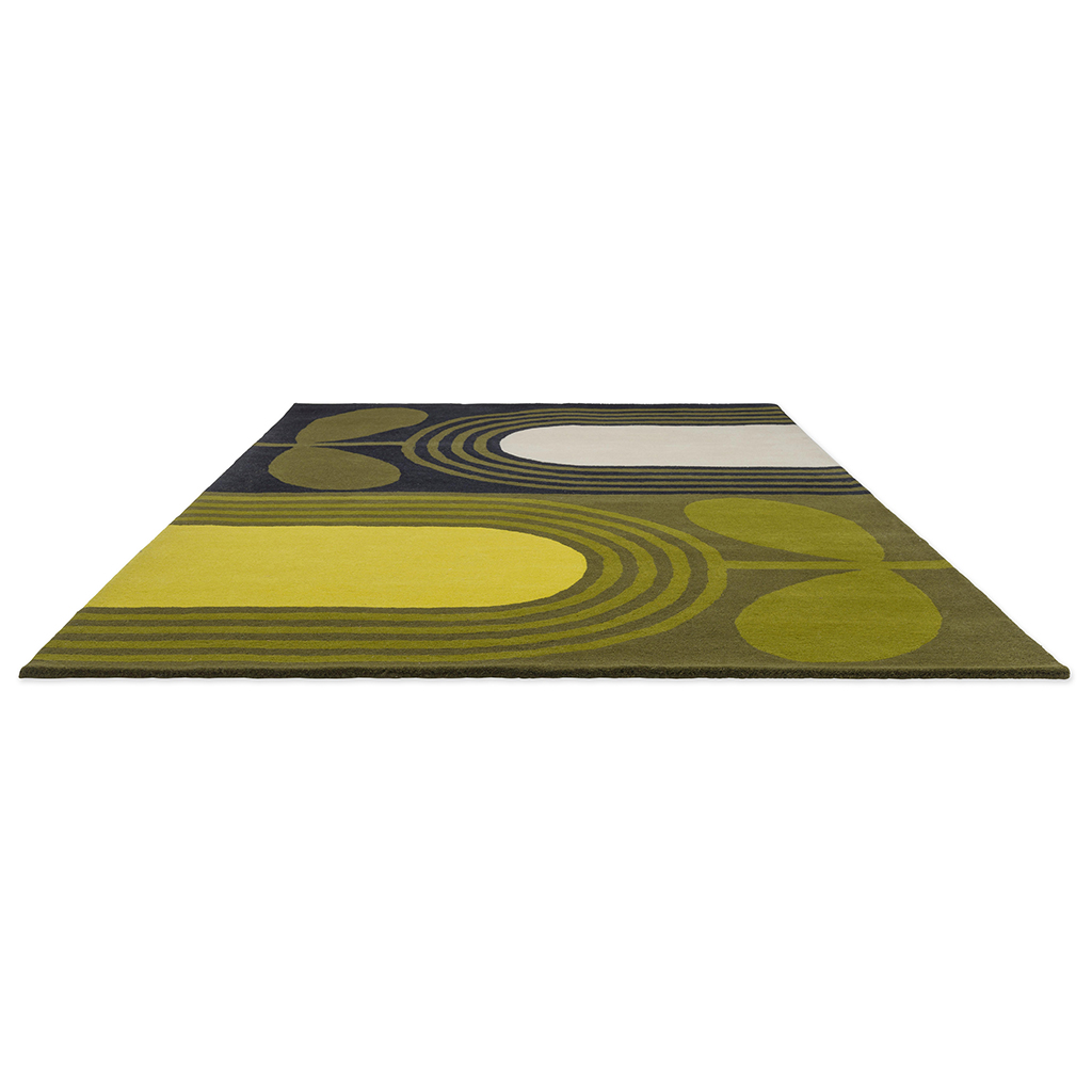 Tulip Green Designer Wool Rug