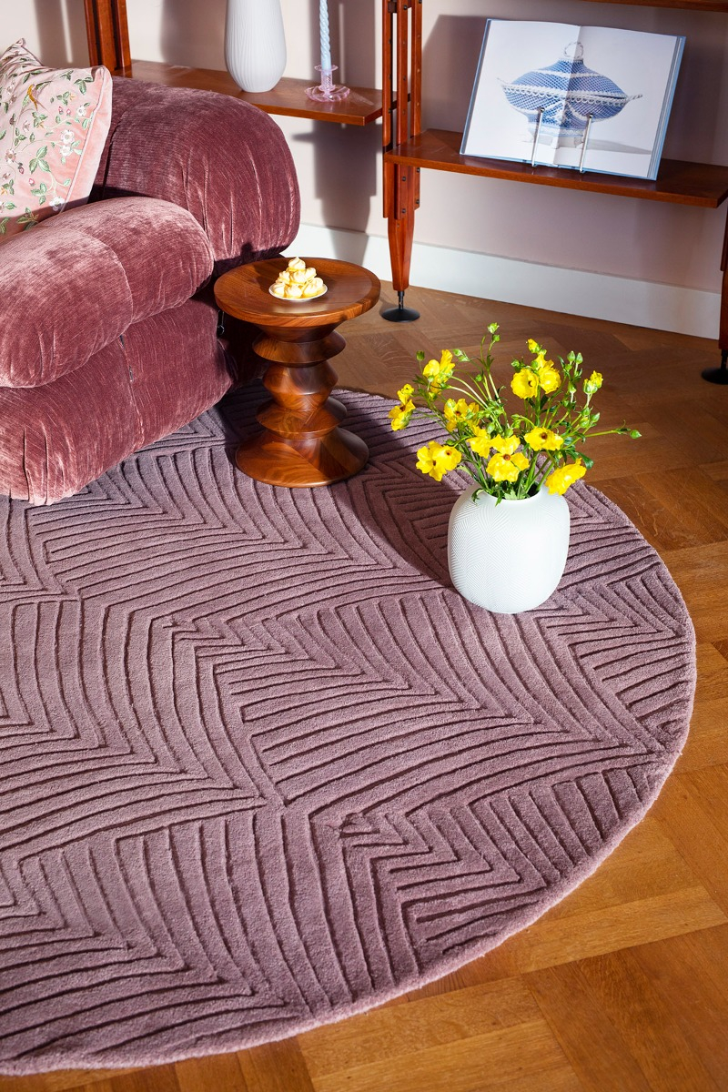 Folia Mink 38902 Circle Rug