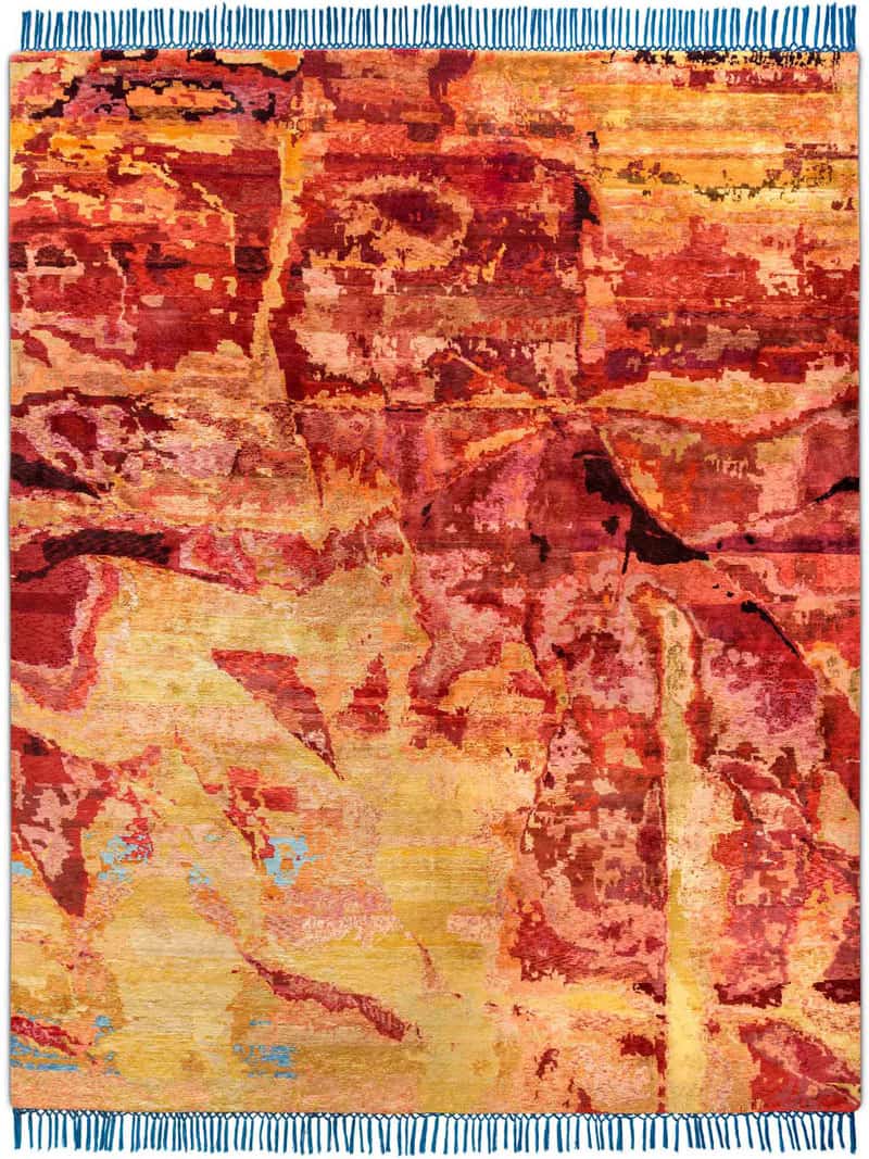 Eco Orange / Red Hand Knotted Rug