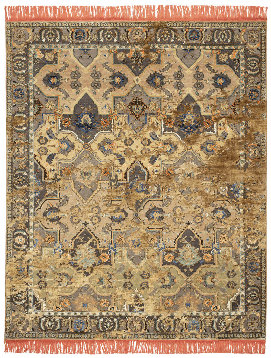 Oriental Polonaise Hand-Knotted Wool / Silk Rug