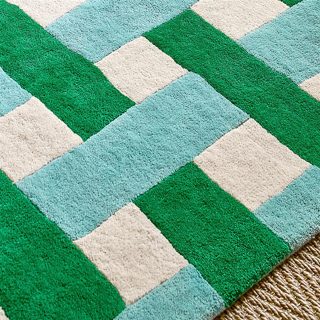 Emerald Aquamarine Weave Rug