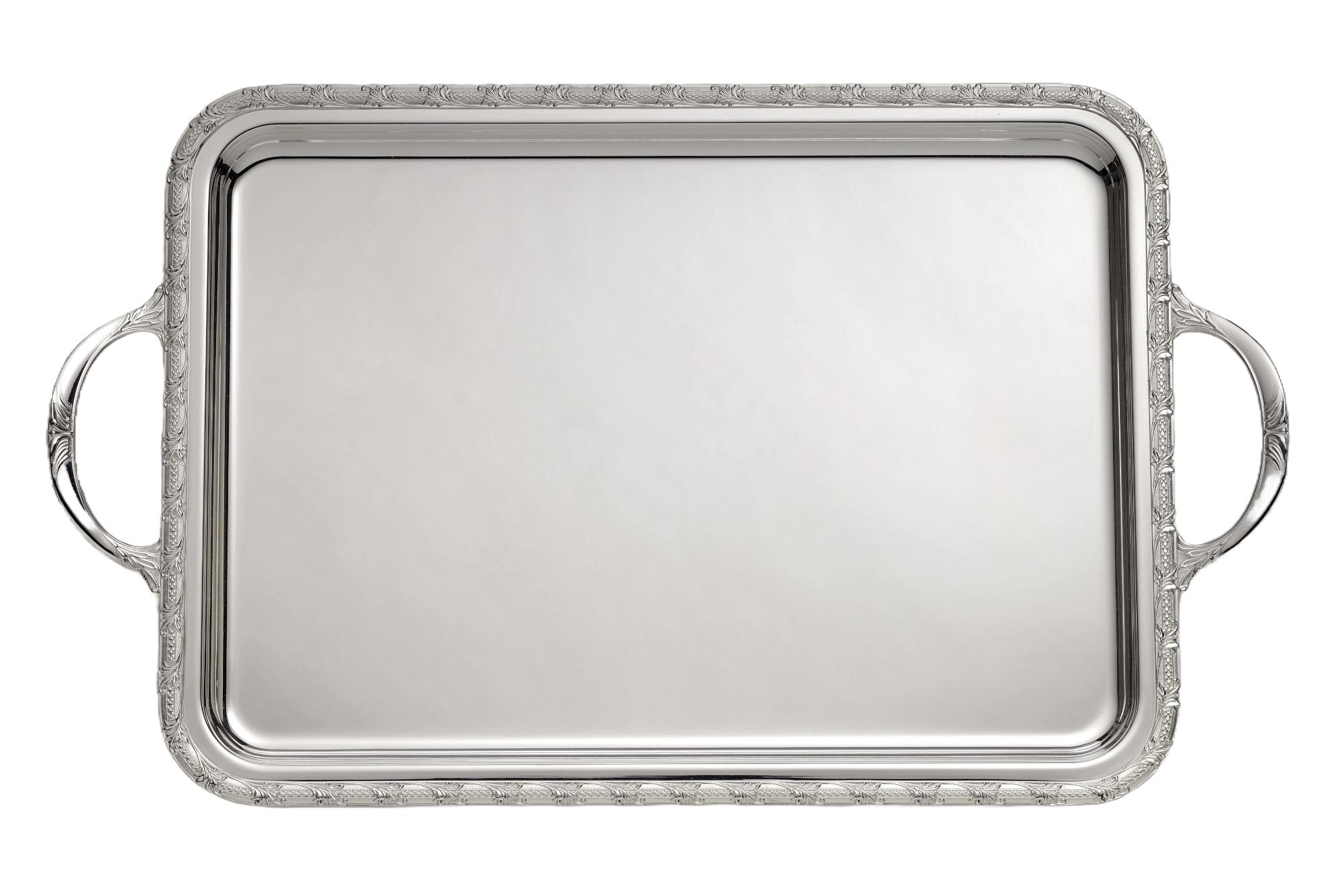 Royal Silver Rectangular Tray with Handles