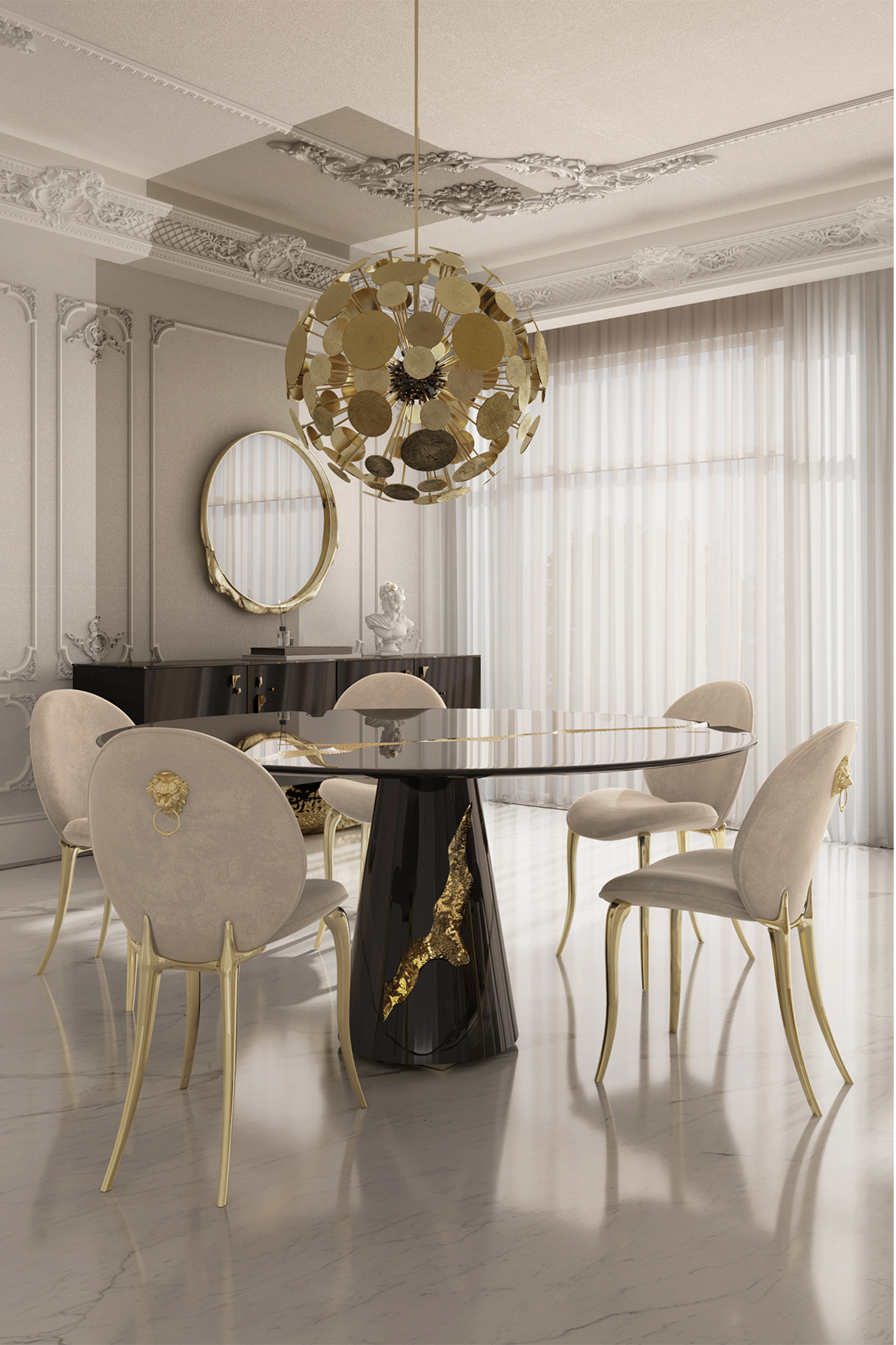 Fissure Black Dining Table