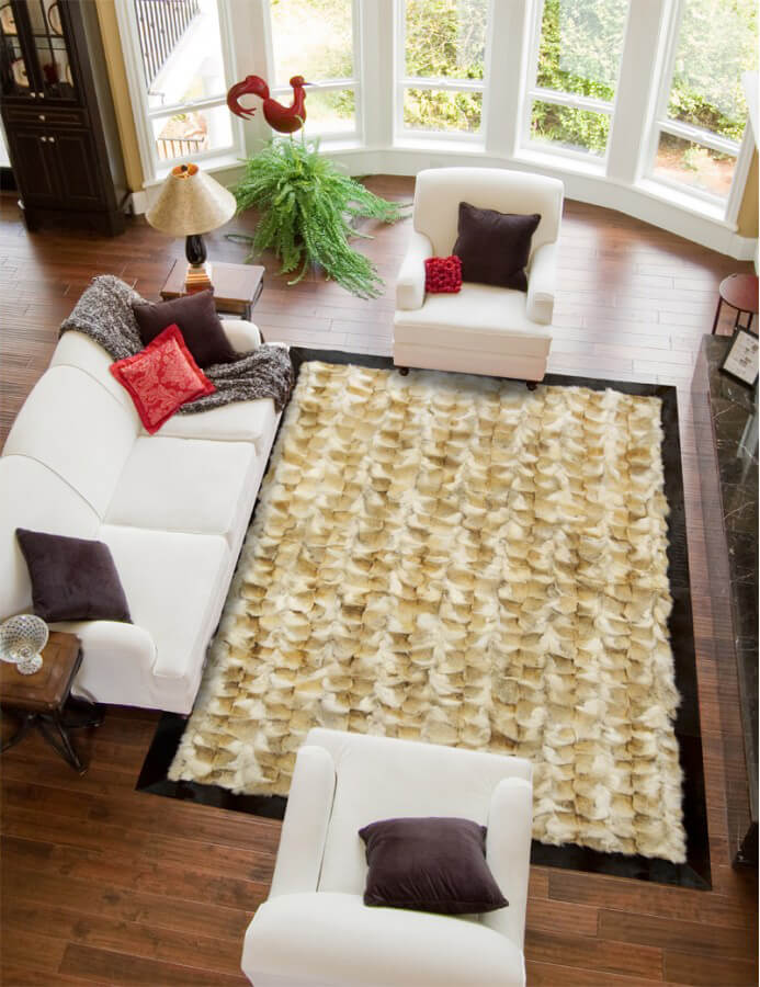 Wolf Real Fur Rug | Size: 5' 11