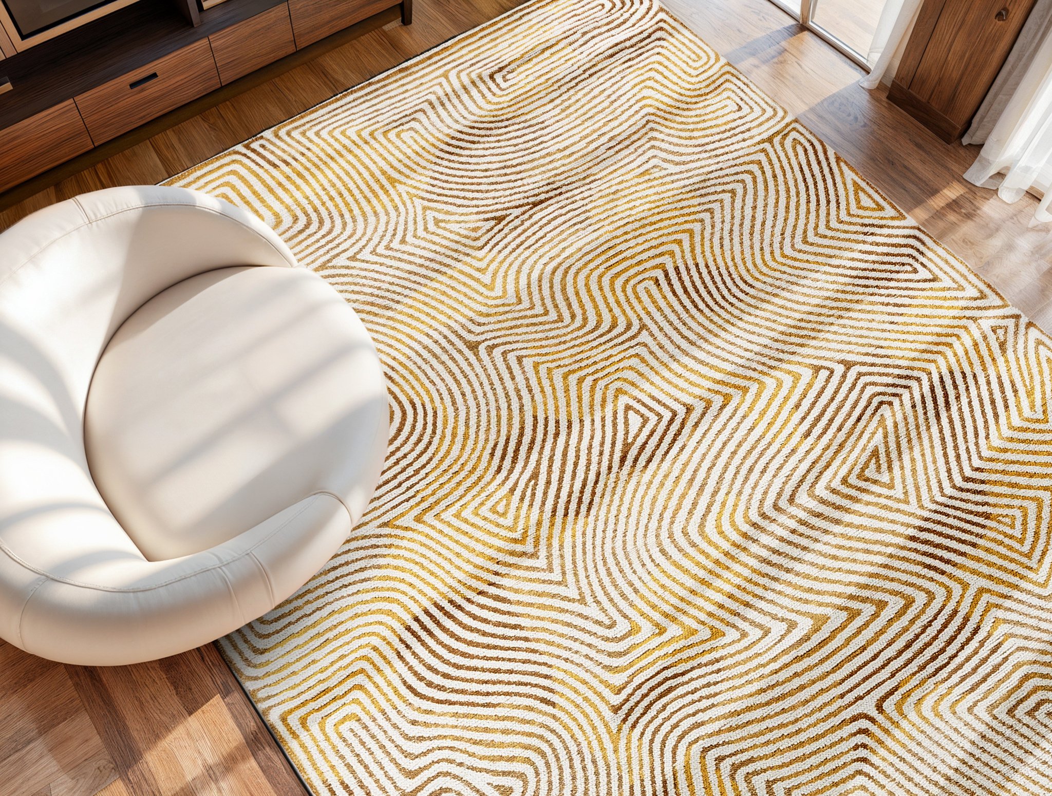 Yellow Hippy Rug